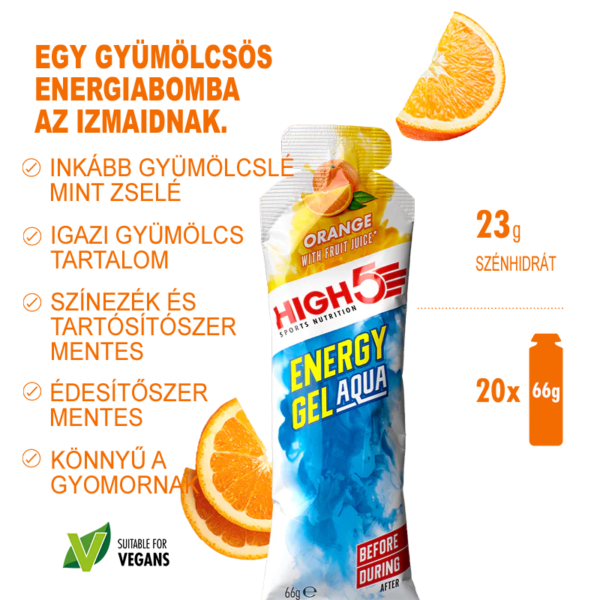 High5 Energy Gel Aqua narancs